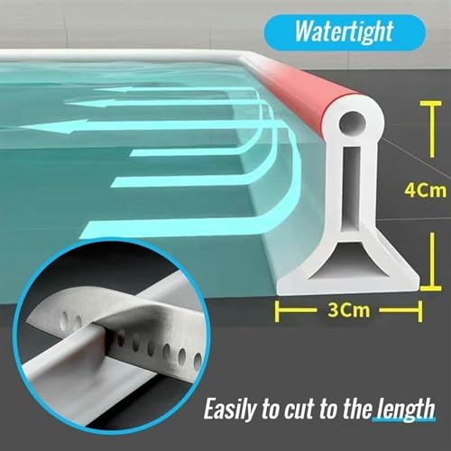 Barrière d'eau pliable en silicone pour stopper les inondations de douche - 8
