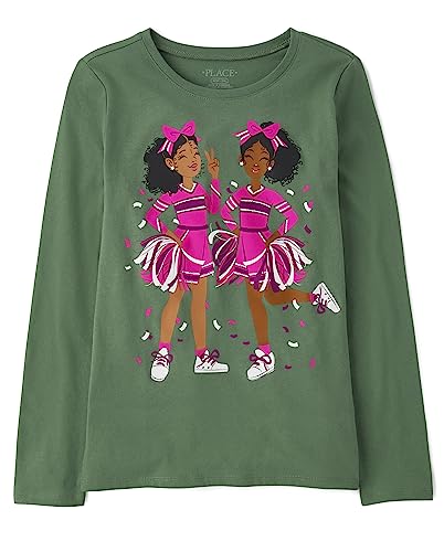 Image of The Children's Place Girls' Unicorns,Sports,Princess Long Sleeve Graphic T-Shirts
