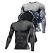 Maglietta a compressione da uomo, a maniche corte, ad asciugatura rapida, per jogging, ad asciugatura rapida, a compressione, 3 confezioni da 6, XL