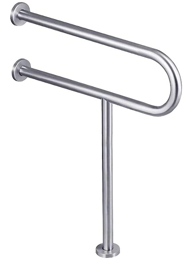 Grab bar en acier inoxydable avec support mural anti-dérapage