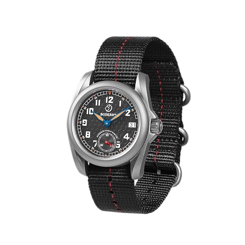 Image of BODERRY Automatic Watch for Men, Full Titanium Gray Field Watch, 72HR Power Reserve, 100M Waterproof, Sapphire Crystal, Luminous Hands-Voyager S72