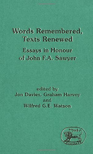 WORDS REMEMBERED, TEXTS RENEWED, essays in hono... 1850755426 Book Cover