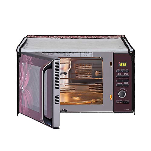 Image of DREAM KING Stylish Design & Printed Microwave Oven Cover Full Closure |waterproof & Dustproof Oven Cover Suitable for All Models - Multicolour SA57