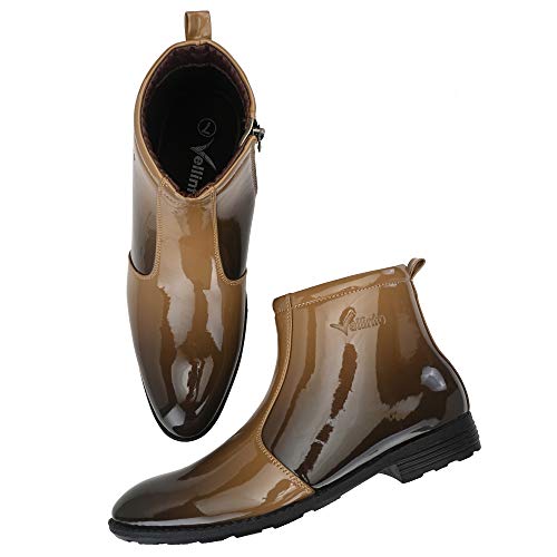 Image of Vellinto Royal Look Shoes for Men ll Casual Shoes for Men ll Patent Leather Zip /Chain Boots for Men