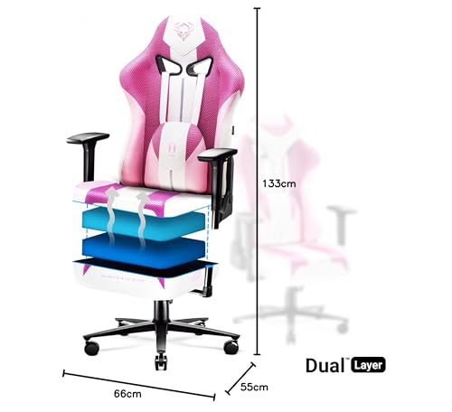 Sedia da Gaming in Tessuto X-Player 2.0 - Gaming Chair Ergonomica Braccioli 3D - Cuscino Cervicale/Lombare Funzione Dondolo - Sedia per PC, Poltrona Gaming, Sedia Ufficio 150 kg - Normal (L) - Sedia gaming - Immagine 2