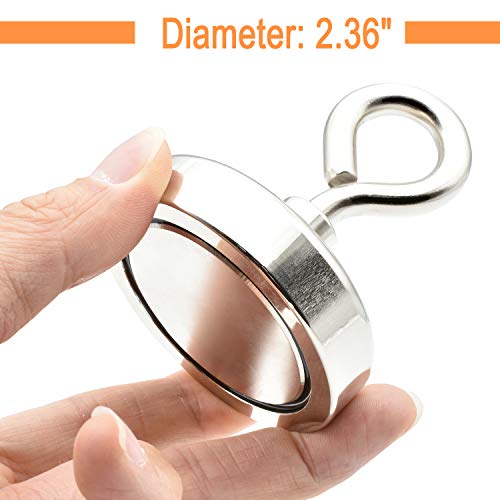 image for HHOOMY Super Strong Neodymium Fishing Magnets,330 lbs Pulling Force Ra
