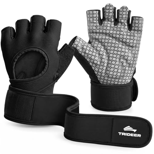 Trideer Weight Lifting Gloves for Women & Men, Wrist Support & Padded Palm