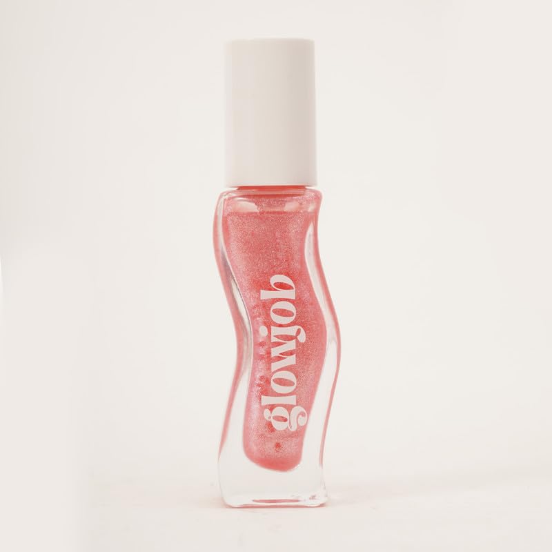 Image of Glowjob Champagne Stain Pink Lip Oil - Hydrating Glossy Lip Oil with Sheer Pink Tint, Lightweight Non-Sticky Shine, Nourishing Soft Stain Finish