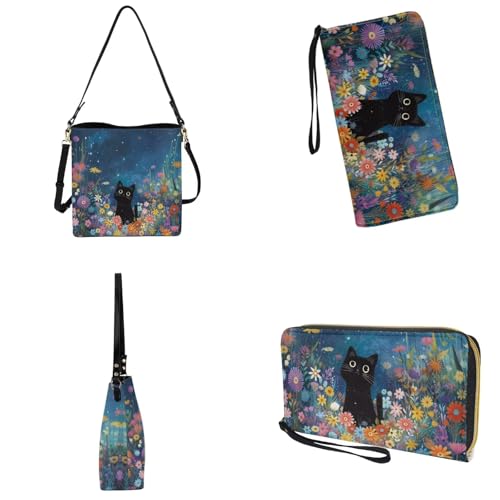 Bolso cruzado tipo cubo con billetera para mujer miniatura 4