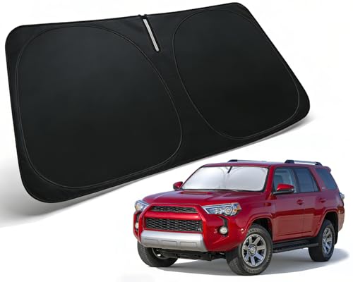 Image of Windshield Sun Shade for Toyota 4Runner 2010-2025 Accessories | Car Front Window Sun Visor & Heat Shield | 240T Sunshade Protection Blocks UV Rays Keep Your Car Cooler