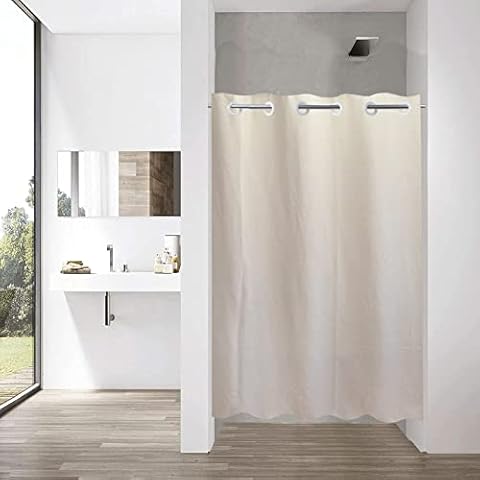 Rideau de douche YISURE aspect lin Cover