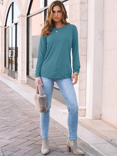 Image of AUTOMET Womens Long Sleeve Crewneck Shirts Fall Tops