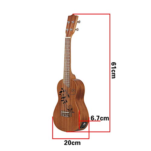 Ukulele 24 pouces EQ all Sapele Ukulele sculpté ajouré Ukulele électroacoustique Nouveau - Les Beatles, Paul McCartney, John Lennon, RIngo Starr, George Harrison Ukulele 24 pouces EQ all Sapele Ukulele sculpté ajouré Ukulele électroacoustique Nouveau – Image 6