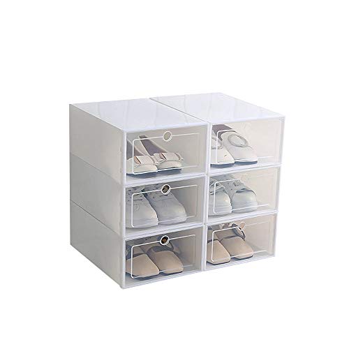 Organisateurs de chaussures, Utilisez le stockage Home, 6 pièces épais Transparent Boîte à chaussures en plastique Boîte à chaussures chaussures tiroir de rangement flip chaussures cas for Bureau supe Cover