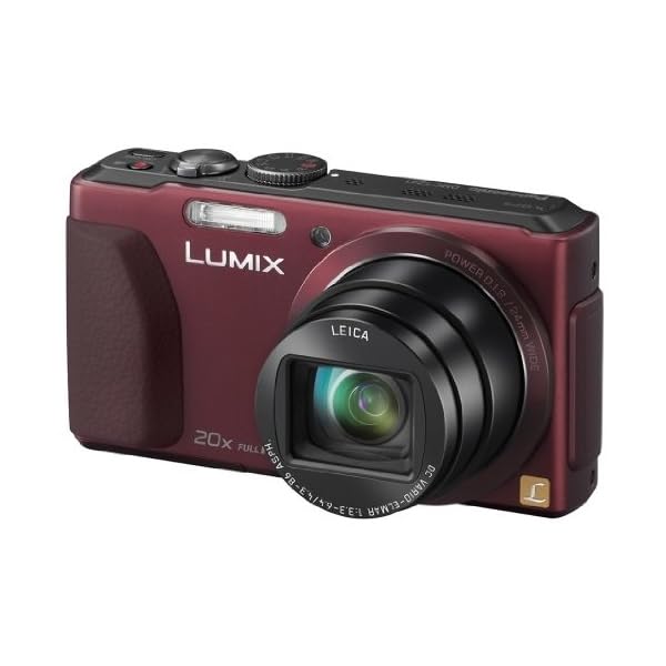 Panasonic DMC-TZ41EG9R Digitalkamera (18,1 Megapixel, 20-fach opt. Zoom, 7,5 cm (3 Zoll) Touchscreen, 5-Achsen bildstabilisator) rot