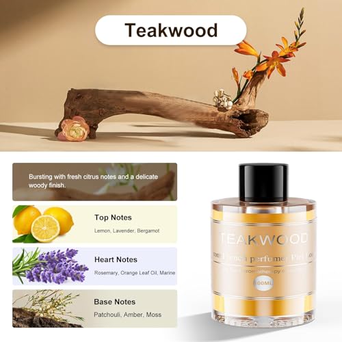Image of Car Air Freshener Refill 3.5OZ /100ml Glass Bottle, CO01 /Dedicated Long Lasting Fragrance Oil Auto Air Freshener, Car Diffuser Essential Oil Made of Natural Plant Extracts (Teakwood + Mahogany)