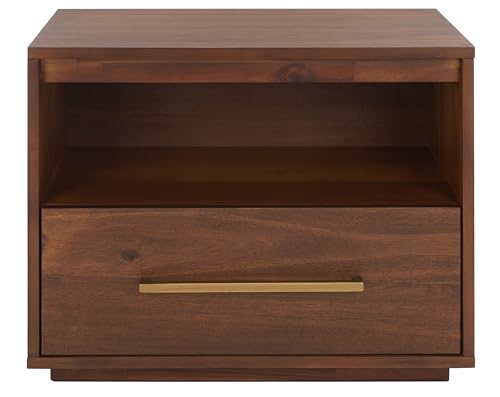 Safavieh Couture Mallory Dark Chocolate 1-Drawer Storage Nightstand