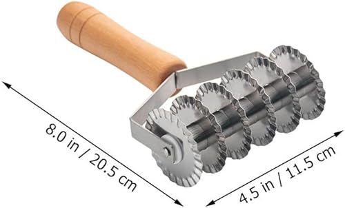 Miniatura 5 de DOITOOL Rodillo de celosía de fideos, cortador de fideos, de acero inoxidable, antideslizante, cortador de masa, máquina de espaguetis para cocina,