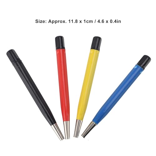Image of Fiberglass Scratch Brush Pen, 4 Pack Scratch Brush Pen Set, Glass Fiber, Brass, Steel and Nylon, Pen Prep Sanding Brush with Adjustable Tips for Jewelry Watch Coinss Cleaning