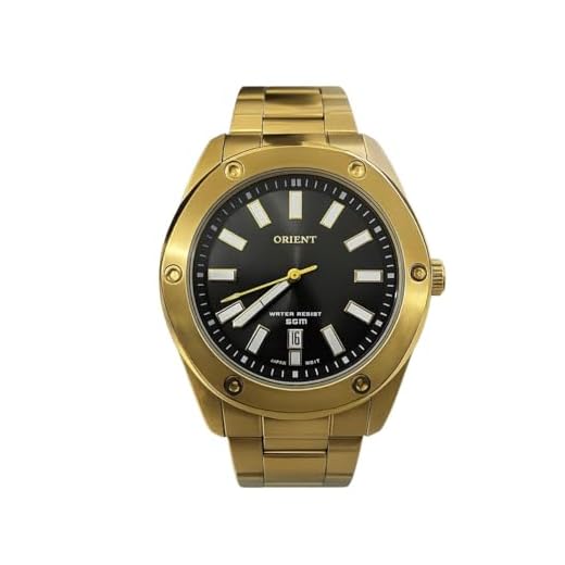 Relógio Orient Masculino Casual Dourado Grande Prova d´Agua MGSS1265 P1KX