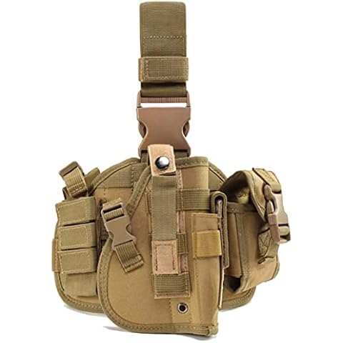 ZONSUSE Tactical Drop Leg Holster with Pouch Cover