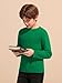 Haloumoning Boys Texture Sweater Kids Crewneck Long Sleeve Knit Pullover Sweater Fall Winter Clothes 5-14 Years Green