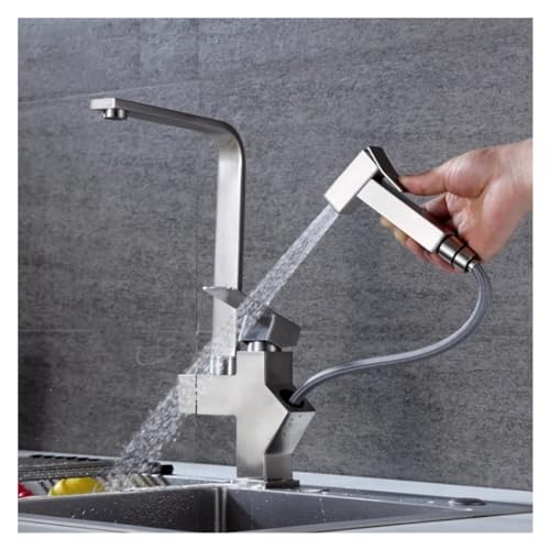 Évier de cuisine cuve simple inox 304 multifonction LWX à jet pistolet intégré