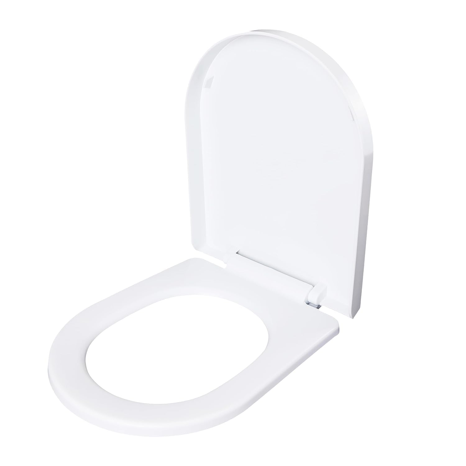 Amazon Basics Slow Close Toilet Seat Cover with High Gloss Finish, Oval Shape, White