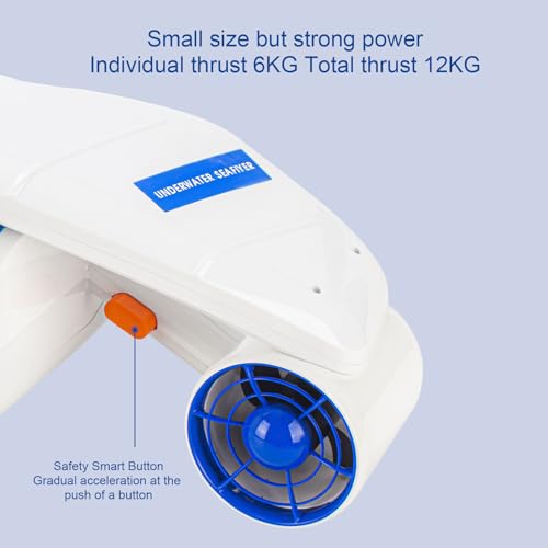 Scooter Subaquática Portátil, Poderosa Scooter Subaquática de 7500mAh, Tela de 2,8 Polegadas, Hélice