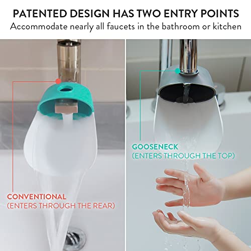 Image of Prince Lionheart Fun and Safe Hand-Washing Solution, Faucet Extender for Babies and Toddlers,Fits Standard and Gooseneck Faucets, Gumball Green