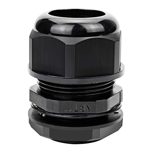 Image of XHF 20 Pcs 1 inch IP68 Strain Relief Nylon Cord Grip Waterproof NPT Cable Glands Adjustable UL Listed and RoHS Compliant(Black)