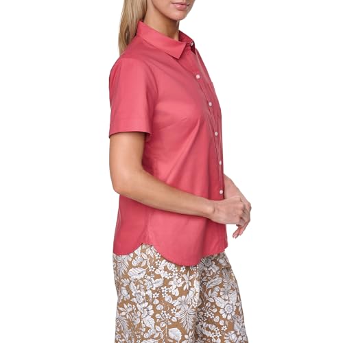 Image of Nautica Women's Button Front Short Sleeve Camp Shirt