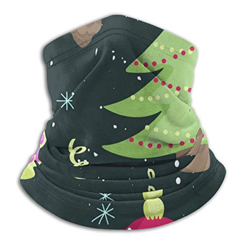 Preisvergleich Produktbild Ewtretr Bright Weihnachtsmuster Winter Fleece Hals Gamasche Halswärmer Gesichtsmaske im Freien