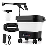 Portable Electric Pressure Washer, Rechargeable, Featuring a 13-Liter Water Tank and 6-in-1 Multi-Function Nozzle, 7-Level Adjustable Pressure, Ideal for Camping, Yard Work, Bicycle Cleaning, Pet Care