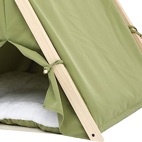 Barraca para Cachorros e Gatos, Casinha para Gatos, Multifuncional, Lavável para Casa (Verde)