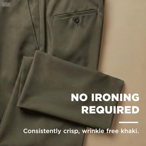 Image of Haggar Men's Classic Fit Premium No Iron Khaki Pant