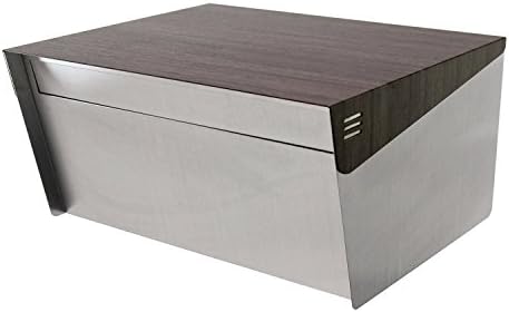 KATANABOX Wide DR - Stainless Steel Post Mount Modern Design Mailbox with Lock and Key Extra Large Letterbox Rust Proof for Modern Home House Apartment Rural Roadside 12" x 15" x 8" (Ebony Wood)