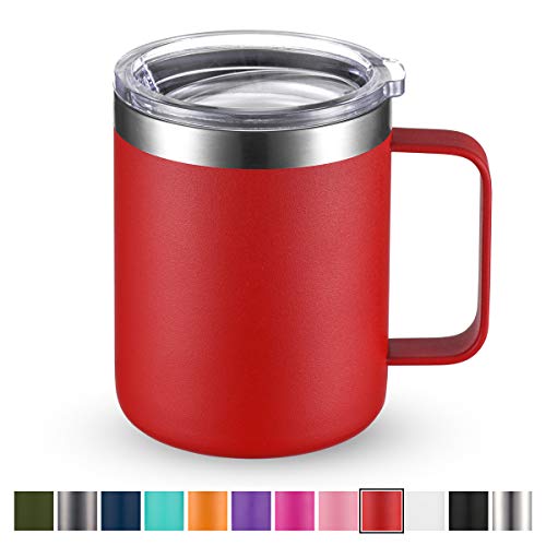 Civago Stainless Steel Coffee Mug Cup with Handle, 12 oz Double Wall Vacuum