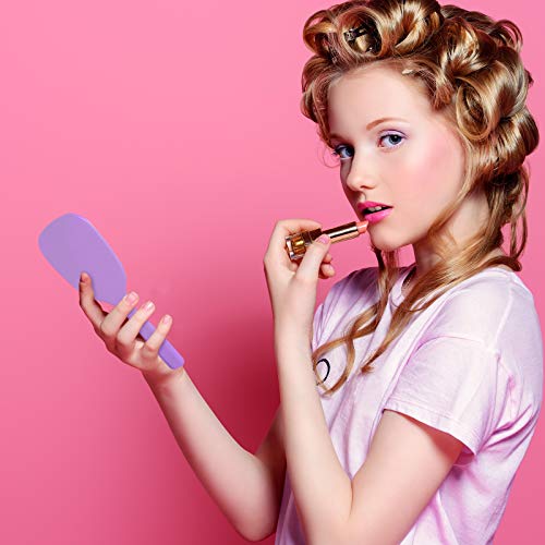 16 Pieces Hand Handheld Mirror With Handle Plastic Travel Makeup Handheld Cosmetic Mirror, Portable Vanity Mirror For Travel, Camping, Home, 3.15 Inch Wide, 7.09 Inch Long（Blue, Green, Pink, Purple） #TOP5