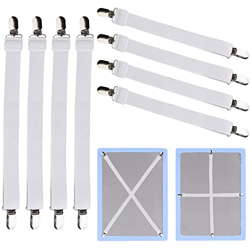 TPTGIAR Bettlakenspanner Set - 2 Stück Verstellbare Spanngurte Für Matratzen
