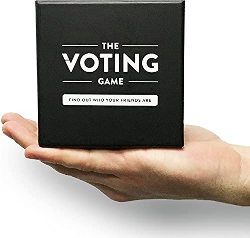 Image of Awestuffs The Voting Game Adult Party Card Game, Black and White, Paper, Find Out Who Your Friends are, 10x10 cm