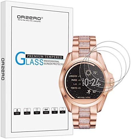 Miniatura 1 de Orzero - Protector de pantalla compatible con Samsung Galaxy Watch 5 Pro de 1.772 pulgadas  Michael Kors Bradshaw vidrio templado 2.5D bordes de