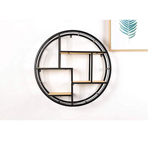 Étagères suspendues de style industriel chic fini noir et bois massif