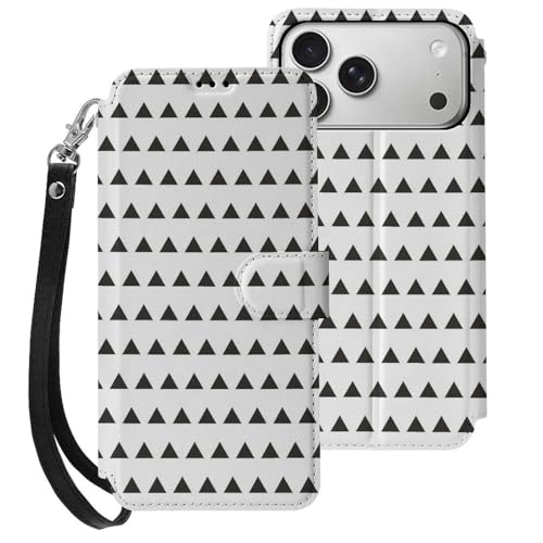 iphone 17用 ケース 三角形 幾何学模様 手帳型 と互換性のある カード収納 いphone17用 カバー 手帳型 Puレザー 横置きスタンド機能 折りたたみ スマホケース スタンド付き アイフォン 17用 ケース 内蔵マグネット 開閉式 財布型 軽