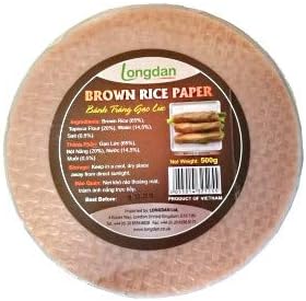 Longdan Brown Rice Paper 22cm (Pack of 2)