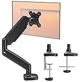 2 MONTAGEOPTIONEN, PLATZ SPAREN - (1) C-Klemme Montage, für max. Tischdicke 100mm. (2)Tüllenmontage, für Tischdicke 0-80mm (Lochdurchmesser: ca. 10-78mm). Mit diese stabile stahl monitor halter, sparen Sie mehr Platz auf Ihrem Tisch und machen Ihren Arbeitplatz geräumig und ordentlich.