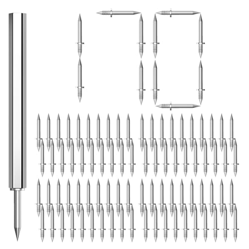 Flintronic Clou à Double Tête, 170PCS Clous sans Couture, avec 2 Outil de Douille Spécifique à L'ongle, Vis de Sécurité Invisibles pour Décoration de Intérieure, Meubles, Construction