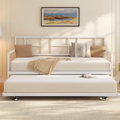 YITAHOME Daybed with Trundle, Adjustable Height