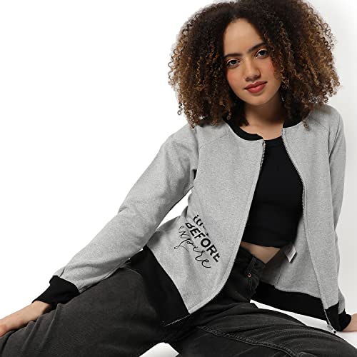 Image of PINACOLADA Women Stylish Zipper Sweatshirt Regular Fit for Casual Wear | Full Sleeves | Cotton | Sweatshirt Crafted with Comfort Fit and High Performance for Everyday Wear