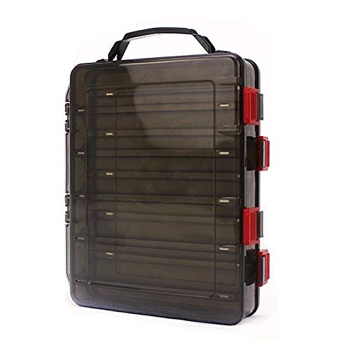 Origlam Fishing Lure Tackle Box, Fishing Tackle Storage Trays, Double Sided 10 Compartments Waterproof, Organizer Case Boxes Containers, For Vest Casting Fly Fishing #TOP1